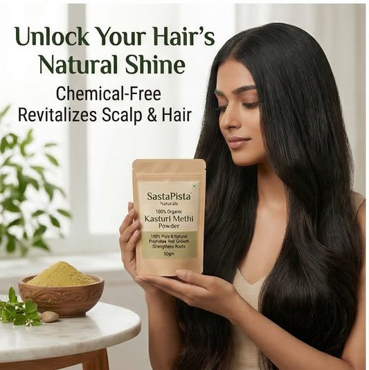 Naturals 100% Organic Kasturi Methi (Fenugreek) Powder | Natural Hair Shampoo & Hair Care | 50gm