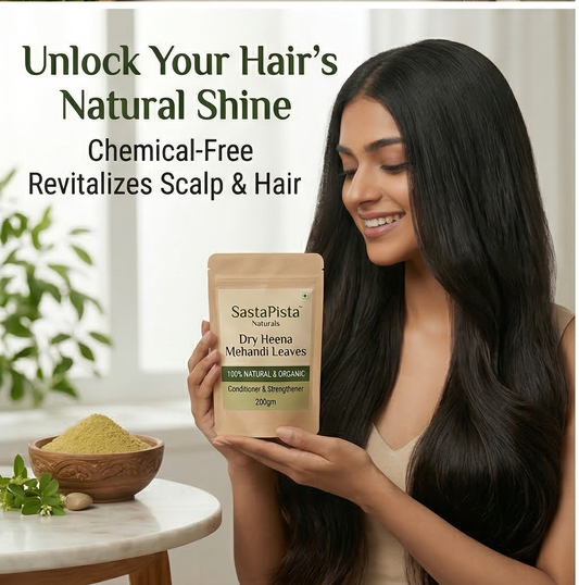 Naturals Dry Heena Mehandi Leaves | 100% Natural & Organic Rajasthani Whole Henna Leaves | Conditioner & Strengthener | 200gm