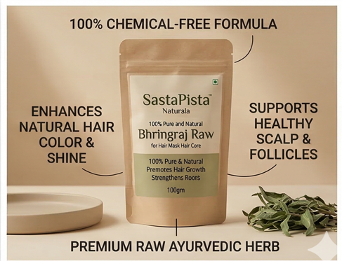 Naturals 100% Pure & Natural Bhringraj Raw for Hair Mask & Hair Care | Ancient Ayurvedic Remedy | 100gm
