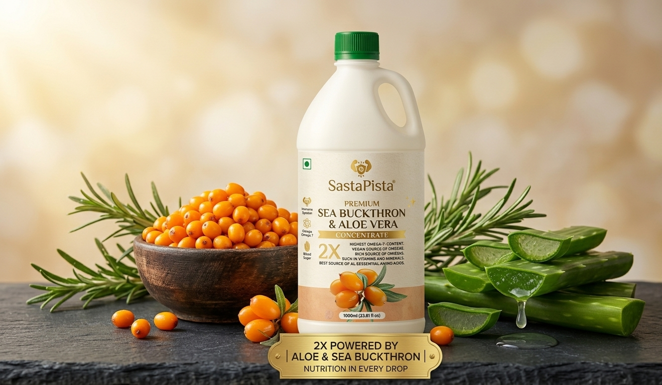 Sea Buckthorn Pulp – 1000ml | 40% Pure Cold-Pressed Pulp | Omega 3-6-9 & Rare Omega 7 | Vitamin C Rich | Immunity & Skin Booster | Formulated with Wellness Experts
