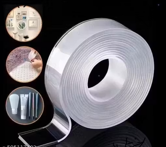 Double Sided Tape - 3 Meter Multipurpose Adhesive Tape, Heavy Duty, Heat Resistant, Washable, Anti-Slip Gel Nano Grip Tape