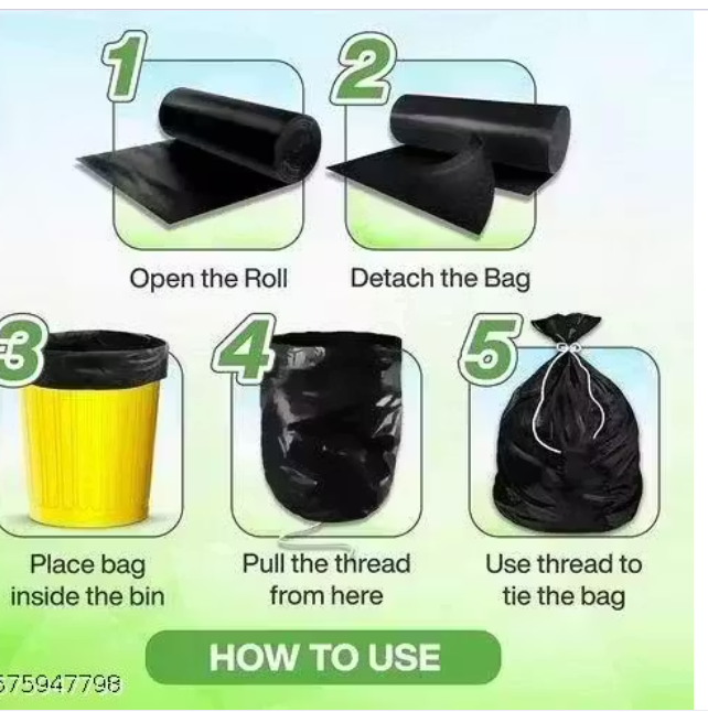 Garbage Bag 19x21 - 3 Rolls/90 Bags - Heavy Duty Biodegradable Trash Bags