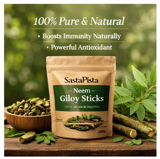 Neem Giloy Sticks | 100% Pure, Natural & Organic | Immunity Booster | Detox & Blood Purifier | 200gm
