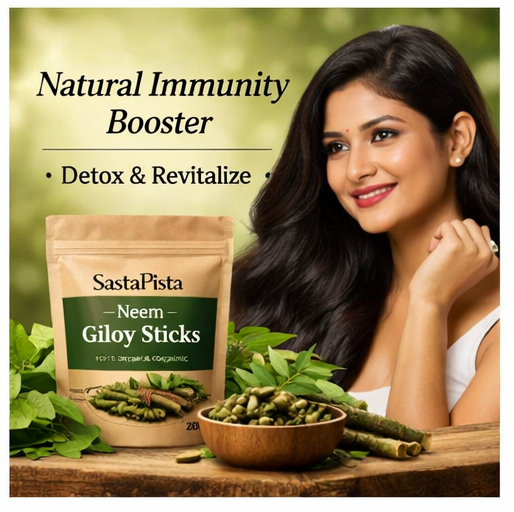 Neem Giloy Sticks | 100% Pure, Natural & Organic | Immunity Booster | Detox & Blood Purifier | 200gm