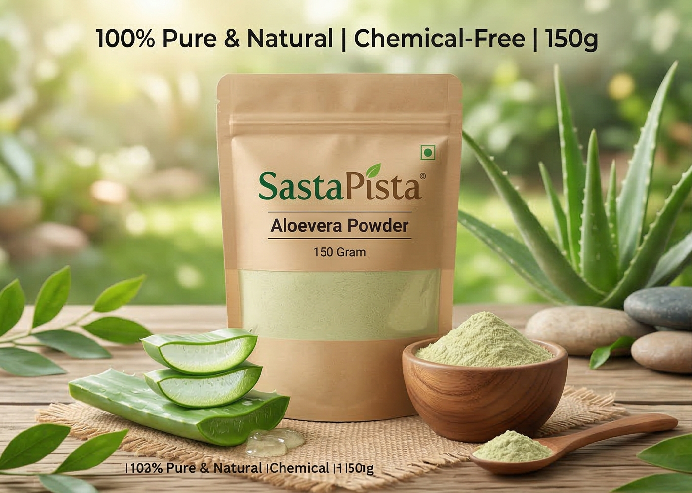 Aloevera Powder for Hair Growth | Skin Brightening | Face Pack | Immunity Booster | Drinking & Eating | 150gm