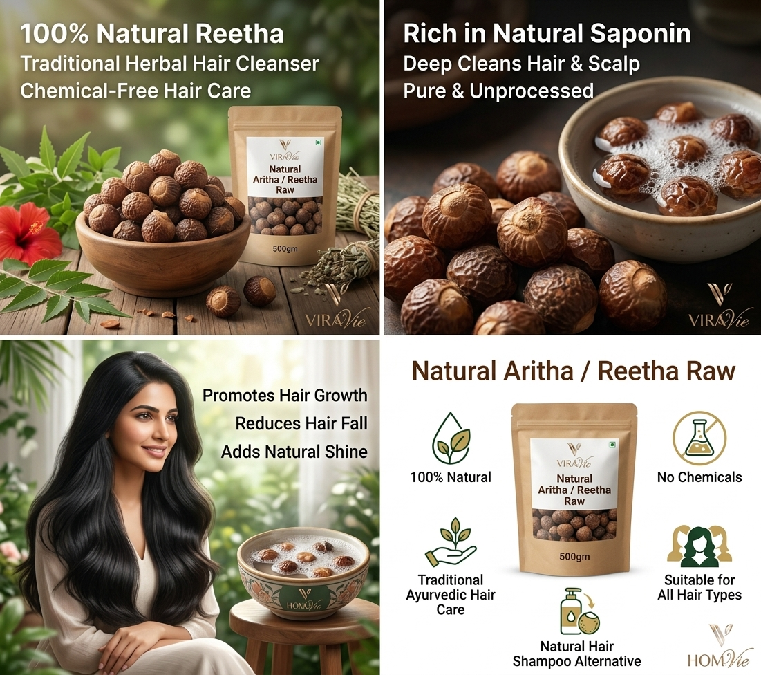 Natural Aritha Reetha Raw For Hair Growth And Hair Shampoo 500gm