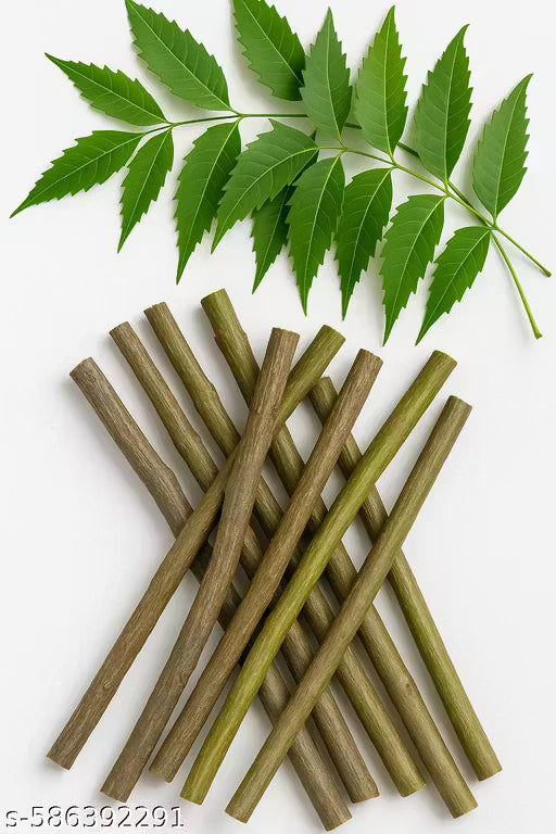 Natural Organic Neem Datun Toothbrush Neem Tree Twigs Chew Sticks For Brushing Teeth - Pack of 8 Pieces