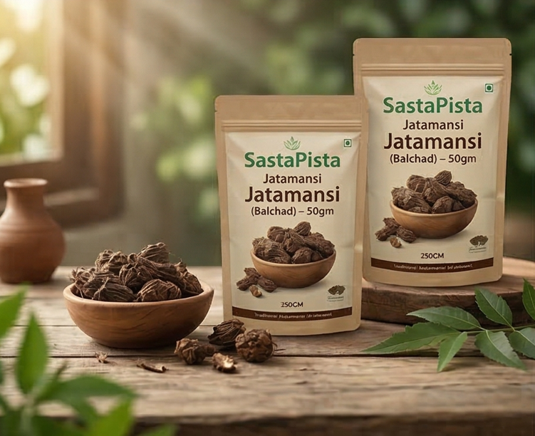 Licerool Jatamansi Raw Root 50gm | Balchad Herb for Hair Thickening | Natural Hair Oiling Ingredient | 100% Ayurvedic Herbal Roots