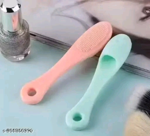 Face Brush - 2 Pcs Silicone Face Cleaner Blackhead Remover Brush Cleanser Nose Pore Brush Finger Scrubber Tool