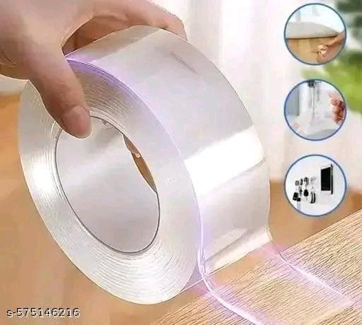 Double Sided Tape -3 Meter Multipurpose Double Sided Tape - Adhesive Tape, Heavy Duty, Heat Resistant, Multi-Functional, Removable, Washable, Anti-Slip Gel Nano Grip Tape (grip tape)