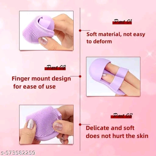 Silicone Face Scrubber - Blackhead Remover Brush Cleanser Nose Pore Brush Finger Scrubber Tool Facial Skin Cleaner Massage Brush