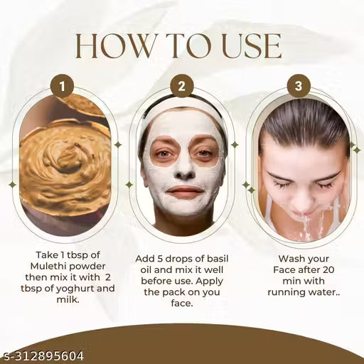 Mulethi Powder For Body, Skin, Face and Hair (100 Grams), Skin Whitening | Yashtimadhu Powder, Liquorice Powder